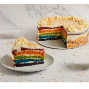 Rainbow Cake Slice